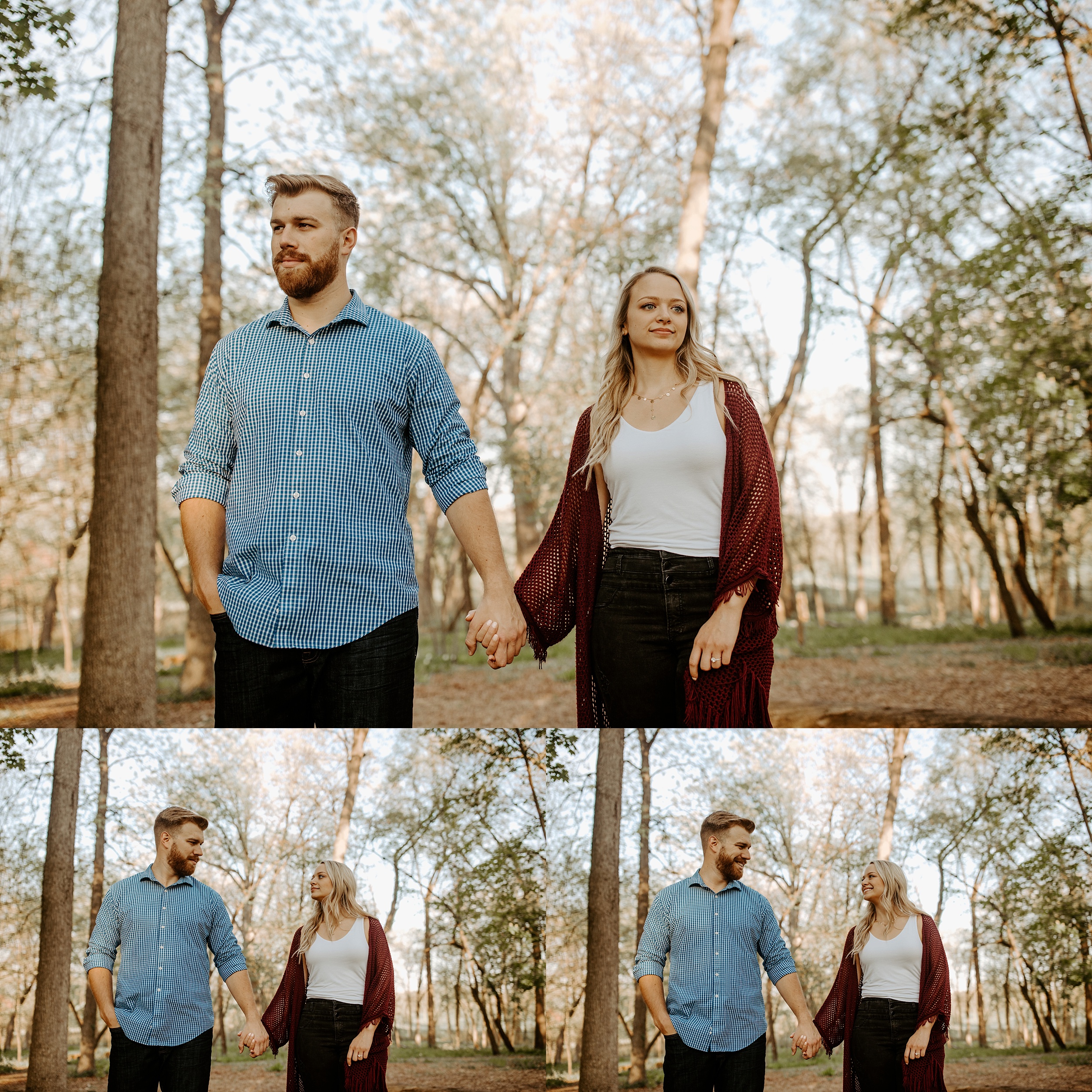 Sunset engagement session with a couple of cuties at Cantigny Park in Wheaton, IL