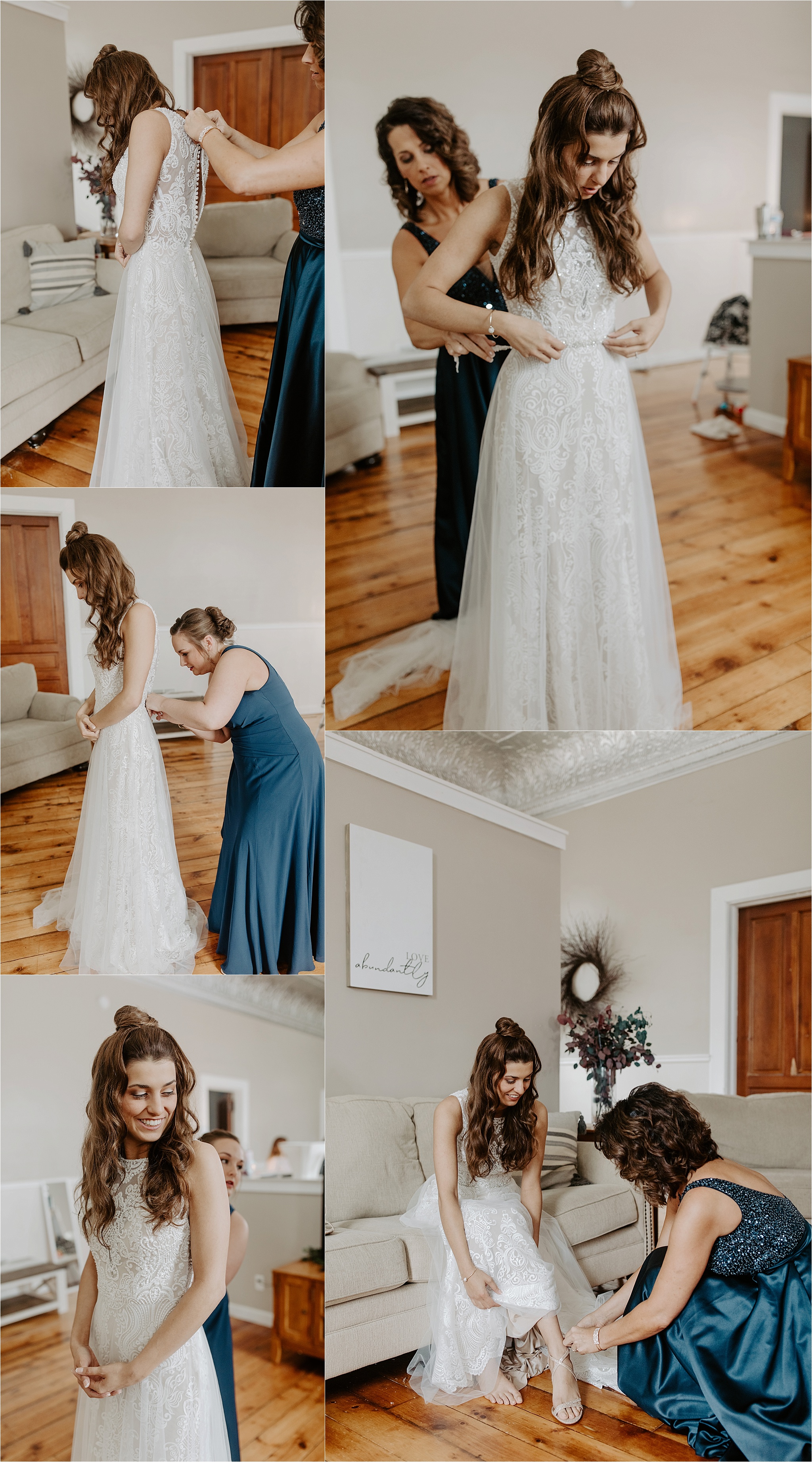 Bride Getting Ready at Town & Country Events Wedding Day in Milford, IL. Krystal Richmond Photography