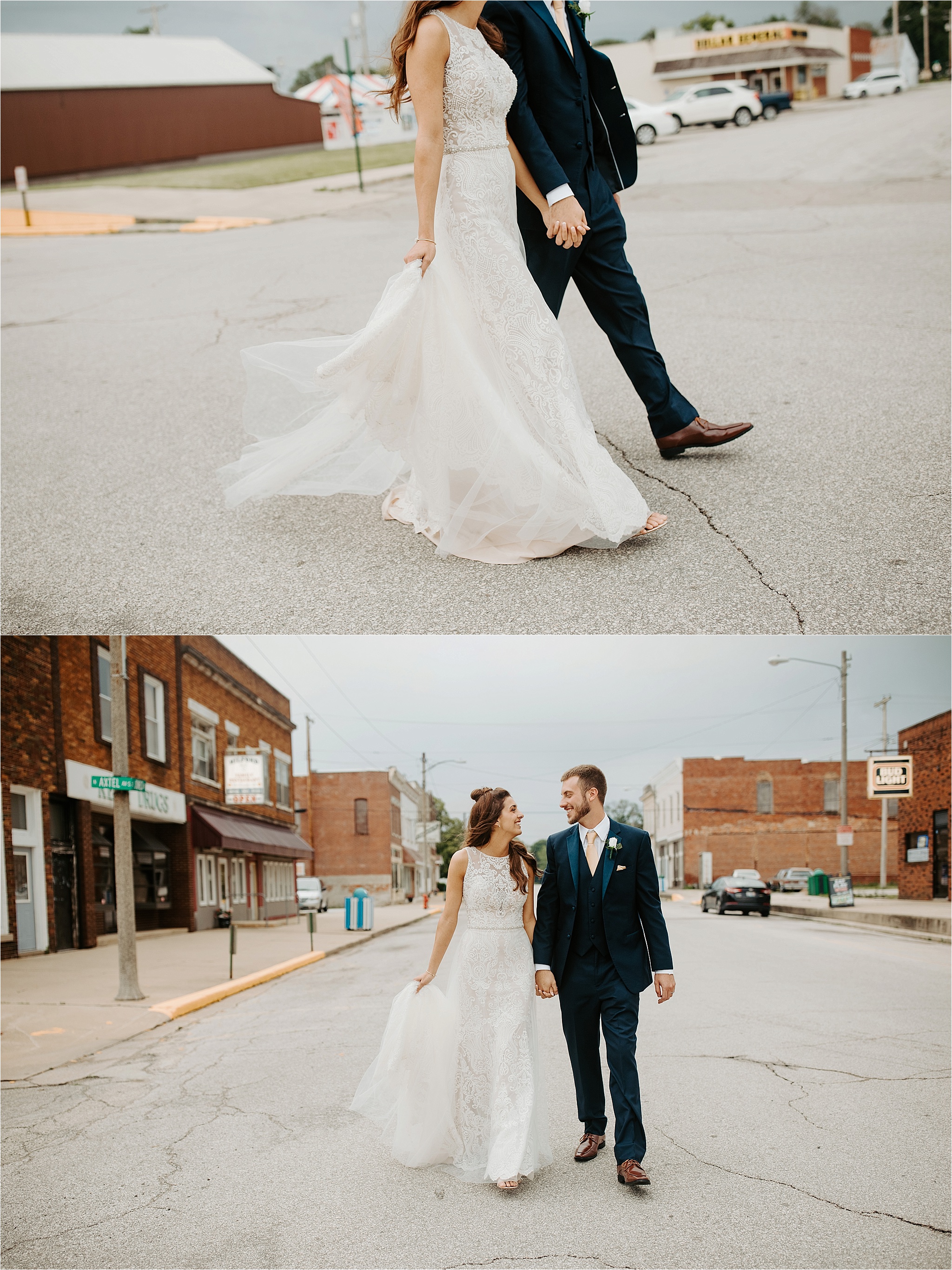 Bride and Groom photos at Town & Country Events in Milford, IL. Krystal Richmond Photography