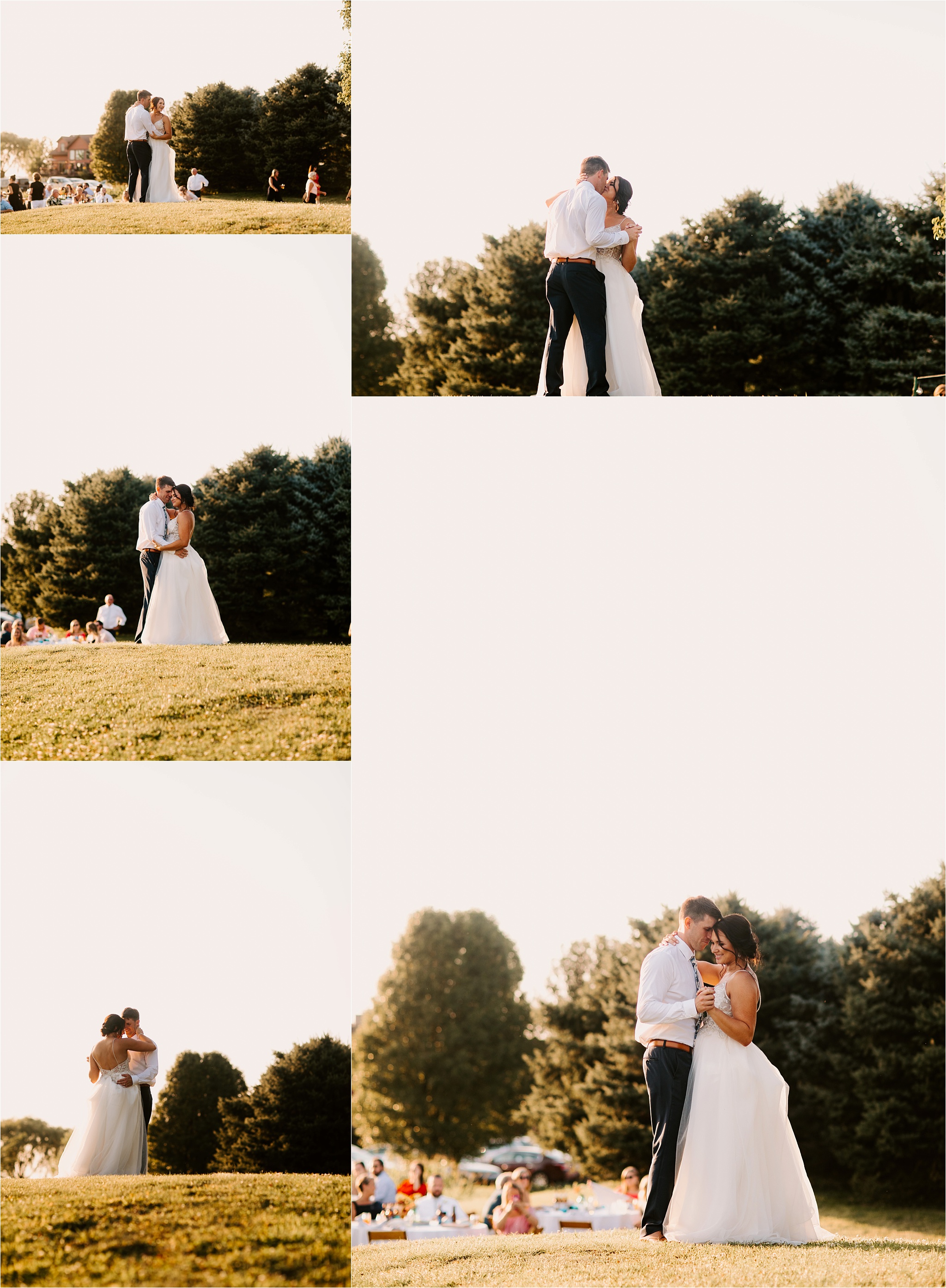 Bride and Groom first dance, outdoor reception. Chicagoland Wedding Photographer