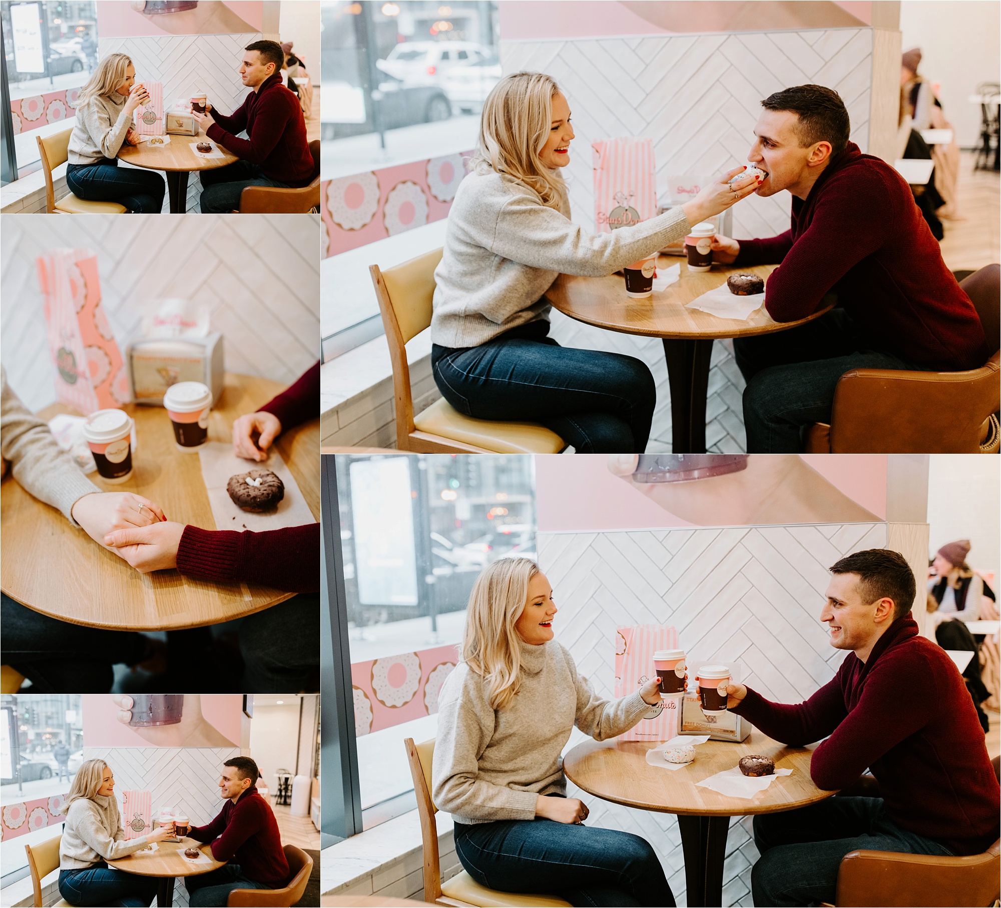 Stans Donuts Engagement Session. Chicago Wedding Photographer