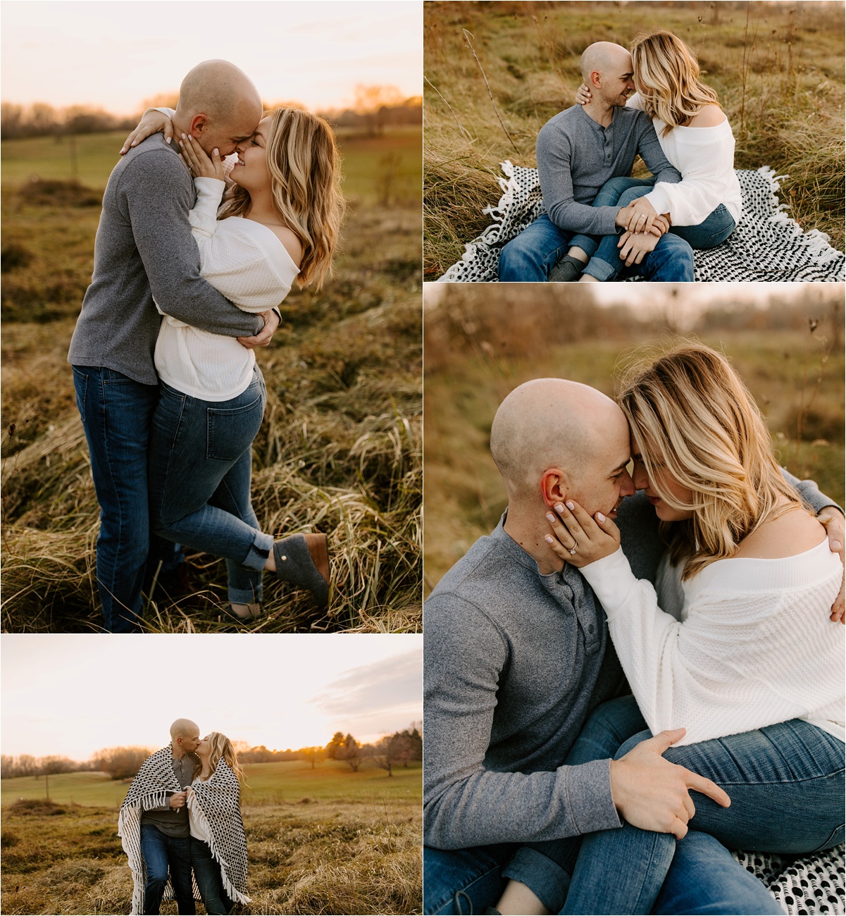 Kankakee, IL Fall Engagement Session at Sunset. Krystal Richmond Photography