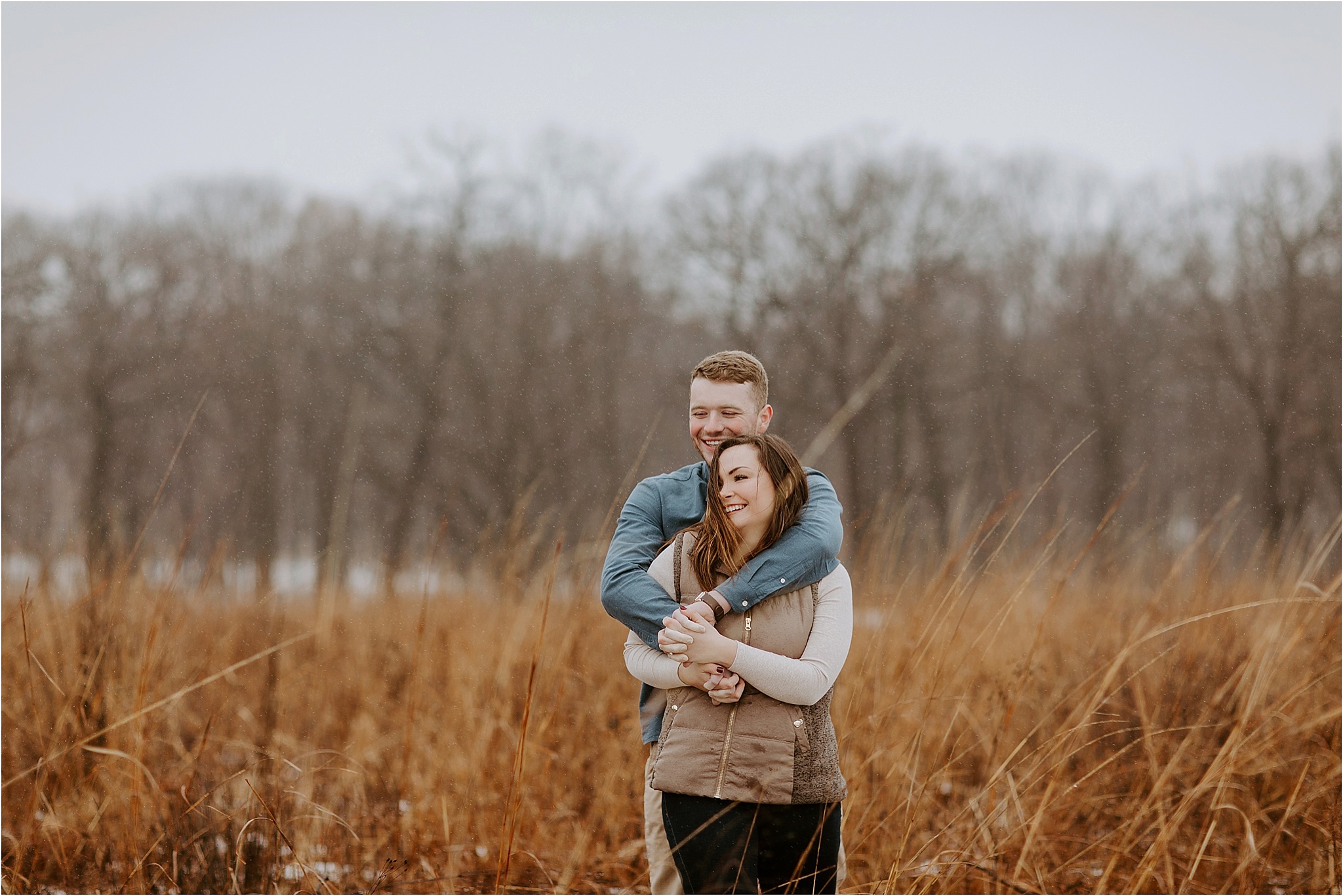Winter Engagement Session at Morton Arboretum. Chicago Wedding Photographer