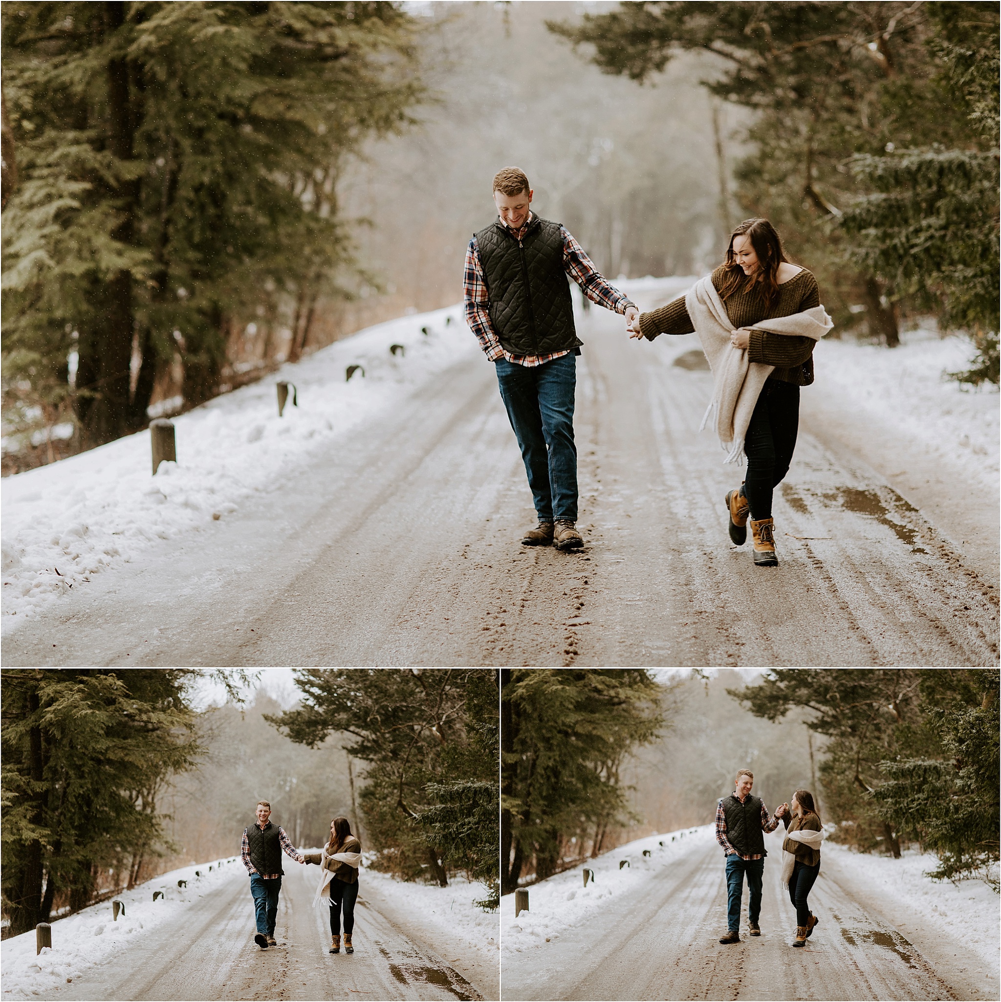 Snowy Engagement Session. Chicago Wedding Photographer
